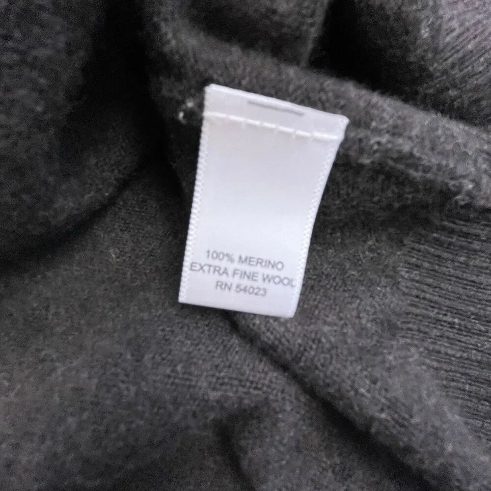 Banana Republic Sweater Mens XL Brown Extra Fine Merino Wool V-Neck Tight Knit